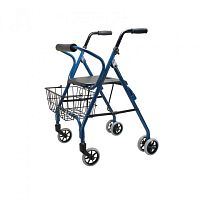 4-wheel rollator LX with seatwith basket