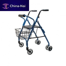 4-wheel rollator LX with seatwith basket