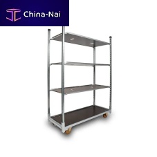 Order-picking cart PFNE00011zinc-plated steelshelfwith swivel casters