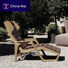 Contemporary sun lounger D.150.5fabricwooden4-legged