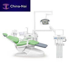 Dental treatment unit with chair AL-388SC with adjustable headrestwith hygiene systemwith delivery system