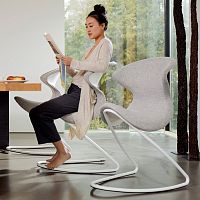 Contemporary chair Aeris Oyoindoorwoolleather