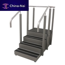 Straight rehabilitation staircase PTST-002-AHR-Awith 2 handrails