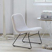 Contemporary lounge chair QUIN LOUNGEfabricpowder-coated steelgray