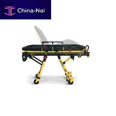 Ambulance stretcher trolley M-1®manualheight-adjustablewith adjustable backrest