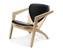 Contemporary armchair GE 460 BUTTERFLYleatherby Hans J. Wegner