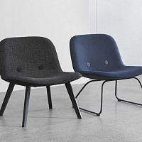 Contemporary chair EYES EJ 3indoorfabricpolyurethane