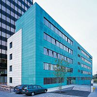 Cassette cladding OFFICE BUILDING DBV-WINTERTHUR VERSICHERUNGEN, WIESBADENnatural stonepatina