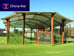 Public space shelter SOLO+ : JIN-0544 for sports fields