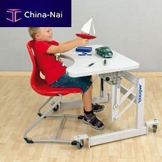 Height-adjustable ergotherapy table ergo S 52Ron casterspediatric