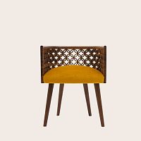 Original design chair ARABESQUEindoorfabricAmerican walnut