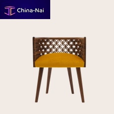 Original design chair ARABESQUEindoorfabricAmerican walnut