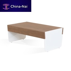 Contemporary garden bench Banco 1m/2mwoodensteelwithout backrest