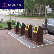 Plastic waste container ECOBIGmetalfor household wastefor recycling