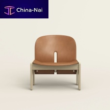 Contemporary lounge chair SCARPA 925leathersolid woodash