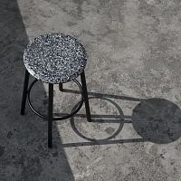 Contemporary bar stool PINGconcreteblackwhite