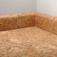 Cork baseboard rounded