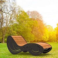 Contemporary sun lounger BA ESP 01woodensteelfor public space
