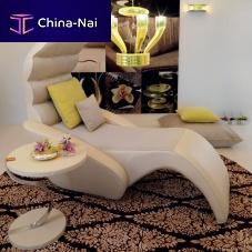 Contemporary chaise longue DIADEMAleathermetal
