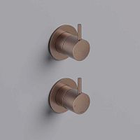 Double-handle shower mixer tap CB129built-inmechanicalbrass
