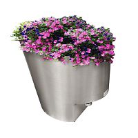 Airport planter Balmar metalstainless steelsquare