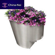 Airport planter Balmar metalstainless steelsquare