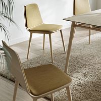 Contemporary chair BISELLindoorfabricsolid wood
