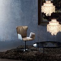 Contemporary chair DEXTERindoorfabricleather