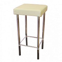 Contemporary stool LYRAleathermetal baseupholstered