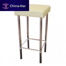Contemporary stool LYRAleathermetal baseupholstered