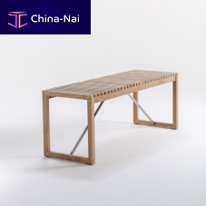 Scandinavian design garden bench CUBEteakwithout backrestwithout armrests