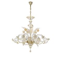 Contemporary chandelier DARWINMurano glassLEDhandmade