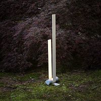 Floor-standing lamp NASTROmetalwoodepoxy