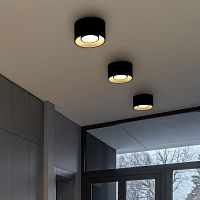 Classic ceiling light TROFEOroundmetalPMMA
