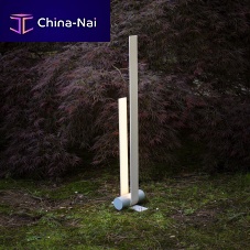 Floor-standing lamp NASTROmetalwoodepoxy