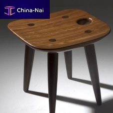 Contemporary stool SONIAwoodenbrown