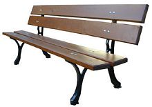 Traditional garden bench MARIENBADexotic woodpinecast iron
