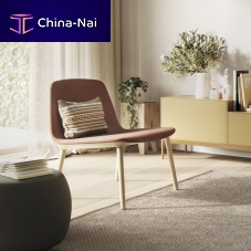 Contemporary fireside chair BISELLfabricwoodengray