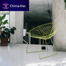 Contemporary armchair LEAF steelpainted steelGreenGuard® certification