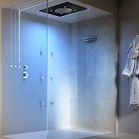 Sensory shower glasscornerfor spa