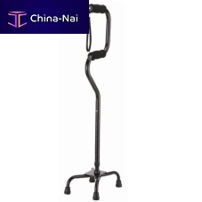 Walking stick with offset handle YCH-6043quadripod