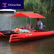 Boat sun awning HAPPY CAT EVOLUTIONaluminum framepolyesterred