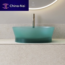 Countertop washbasin Habe resinhigh-glosstransparent
