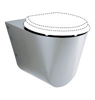 Wall-hung toilet 71600stainless steelfor public washroomfor prison