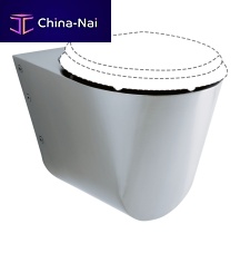 Wall-hung toilet 71600stainless steelfor public washroomfor prison