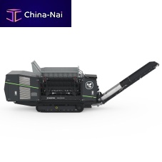 Single-shaft shredder EQUALIZORfor wastemobilewith conveyor