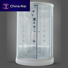 Steam shower cubicle ARONAglasswith hinged doorcircular