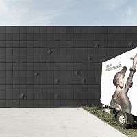 Panel cladding CONCRETE SKINcement-glass compositeconcretetextured