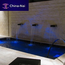 Swimming pool waterfall