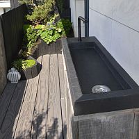 Wooden kitchen sink cabinet for garden